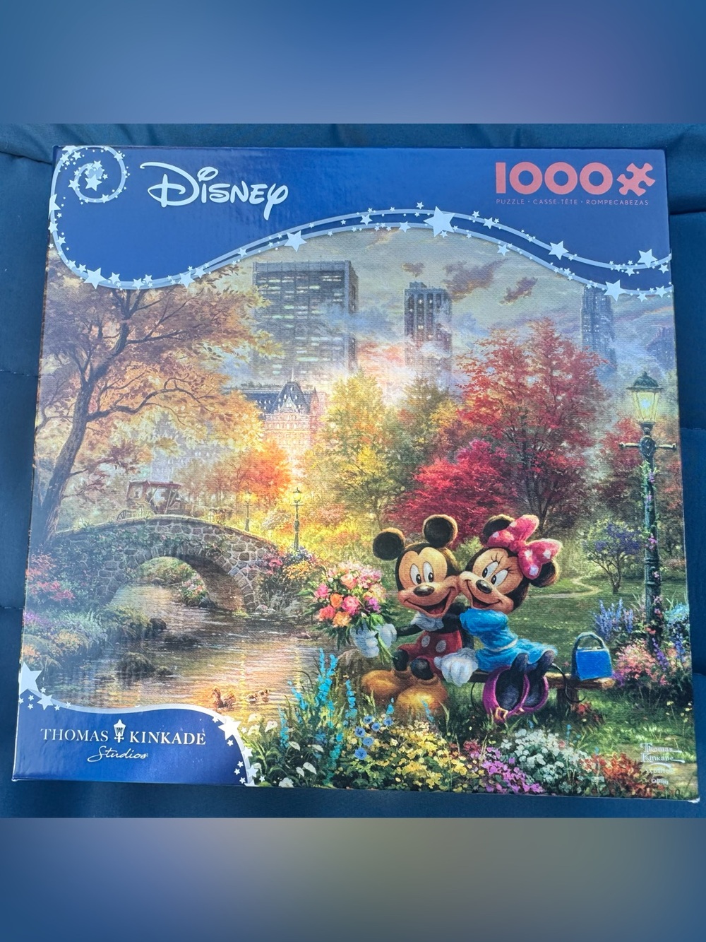 Disney Thomas Kinkade Mickey and Minnie sweetheart central Park Puzzle